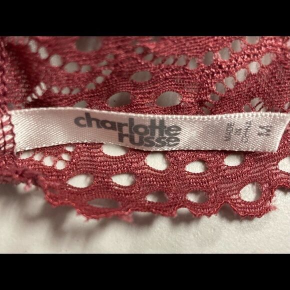 CHARLOTTE RUSSE, plum, bralette, Size Medium - Picture 7 of 12